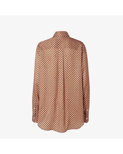 Fendi Brown Dots" Silk Shirt
