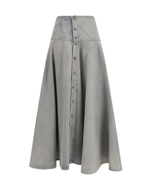 Haikure Gray Thea Light Space Skirt Light Space
