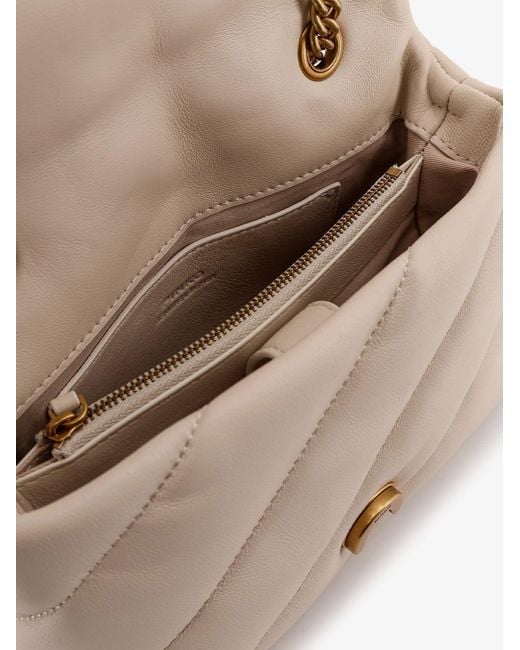 Pinko Natural Love Puff Mini Quilted Crossbody Bag