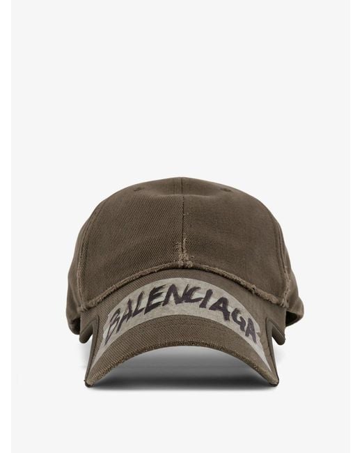 Balenciaga Green Cotton Hat for men