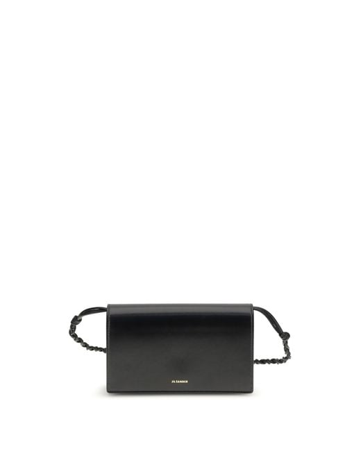 Jil Sander White Wallet Tangle Calf Leather