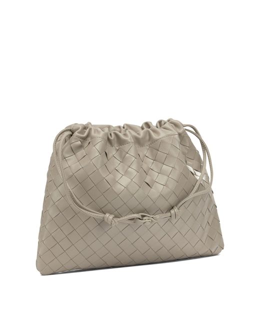 Bottega Veneta Gray Intrecciato Medium Pouch