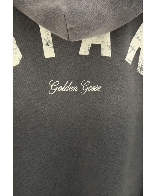 Golden Goose Deluxe Brand Gray Cropped Hoodie