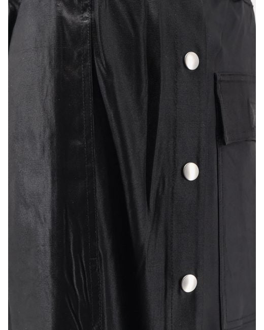 Rick Owens Black Acetate Bermuda Shorts for men