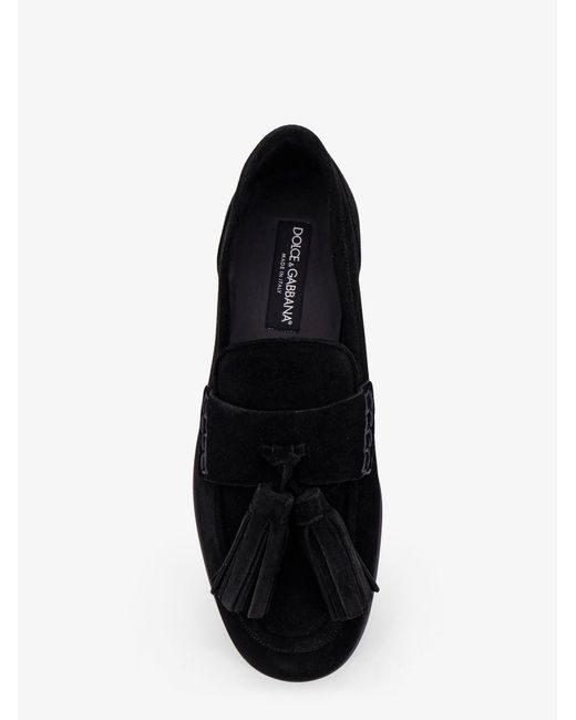 Dolce & Gabbana Black Ariosto Suede Loafers for men