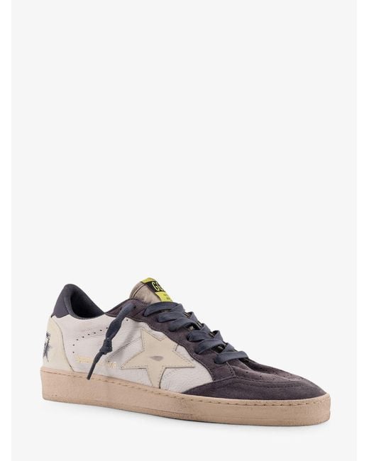 Golden Goose Deluxe Brand Multicolor Deluxe Brand Ballstar Leather Sneakers And Suede With Side Logo for men
