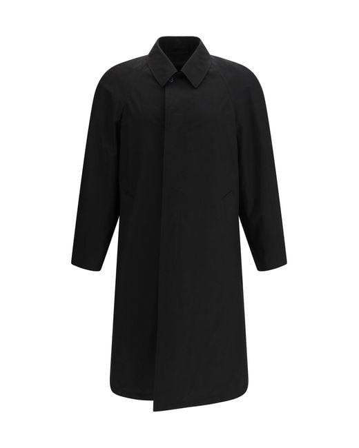 Prada Black Single-Breasted Coat With Long Sleeves for men