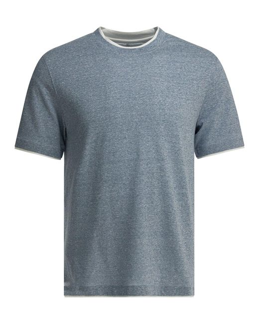 Brunello Cucinelli Blue T-shirts for men