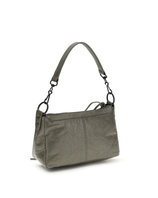 Balenciaga Gray Le City Moto Mini Handbag