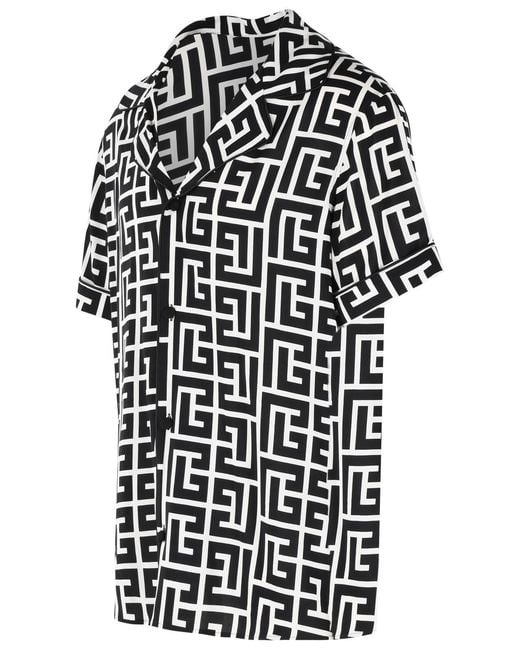 Balmain Black Viscose Shirt for men