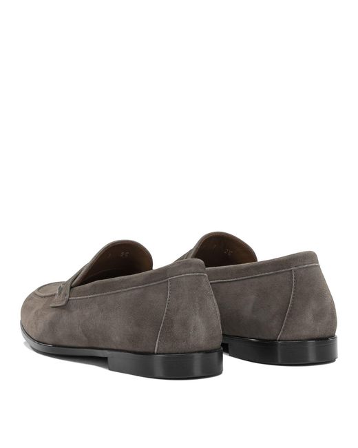 Ferragamo Gray "Tiberio" Moccasins for men