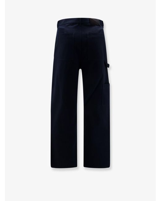 Loewe Blue Denim Trousers With Contrasting Embroidered Logo for men