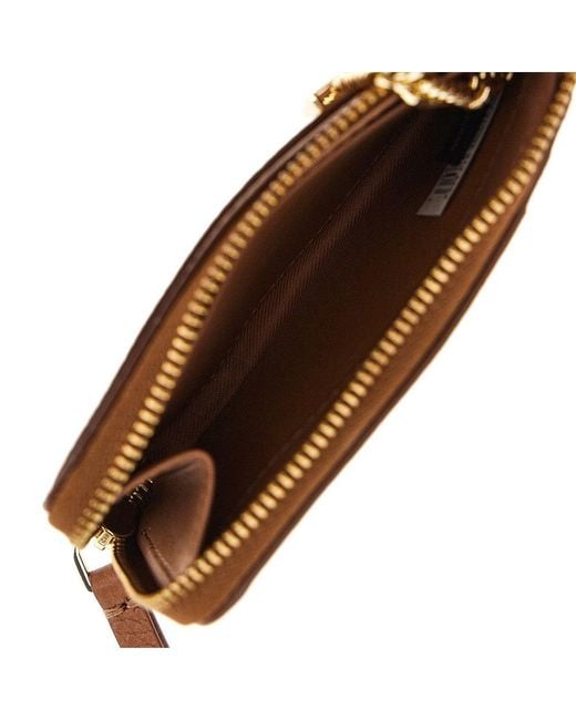 Marc Jacobs Brown Grained Leather Zip Wallet
