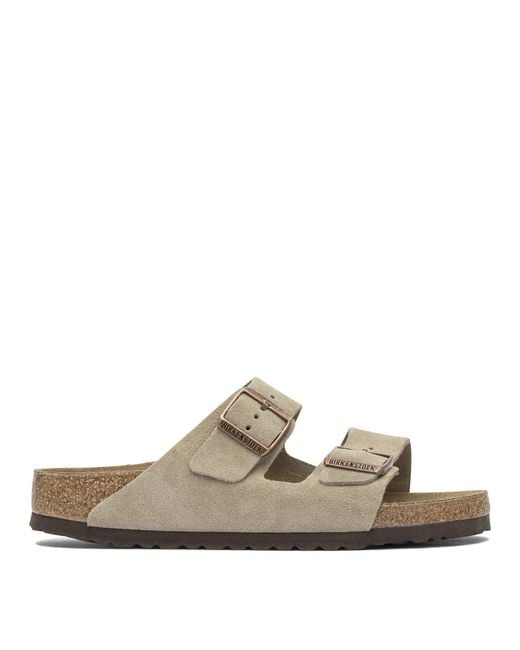 Birkenstock White Suede Arizona Sandals for men