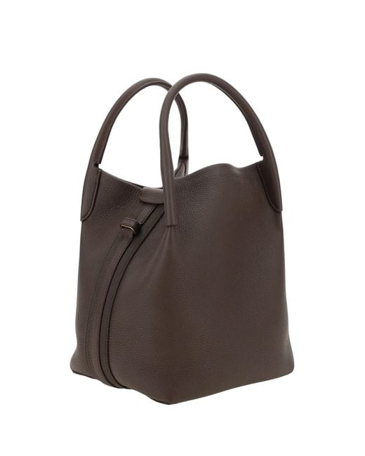 Loro Piana Brown Small Bale Bucket Bag