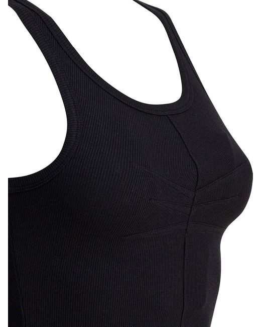 Alaïa Black Cotton Tank Top