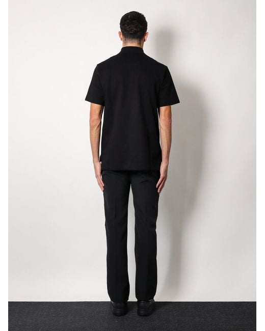 Givenchy Blue Pique Cotton Polo Shirt With 4G Embroidery for men