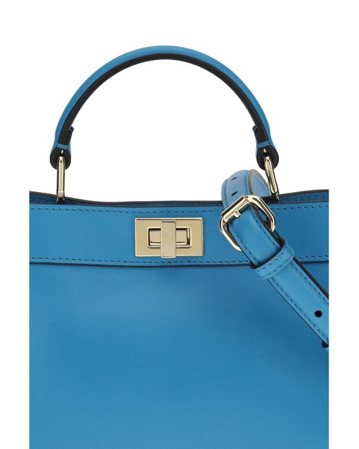 Fendi Blue Peekaboo I See U Petite Handbag