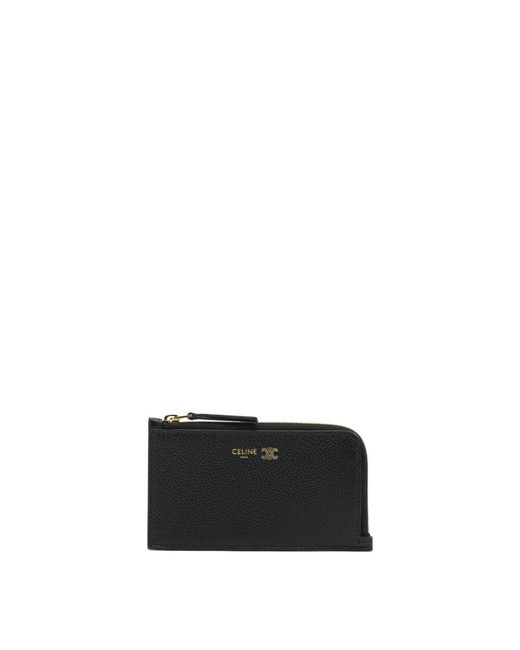 Céline Black Leather Cards Holder