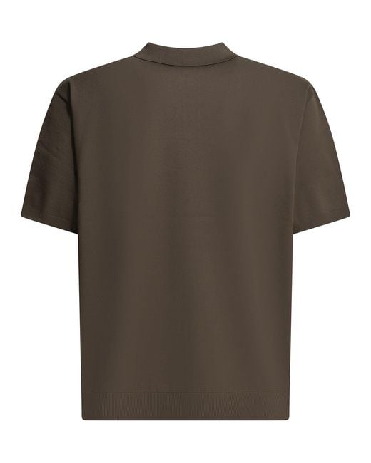 DAIWA PIER 39 Green "Tech Knit" Polo Shirt With Buttons for men
