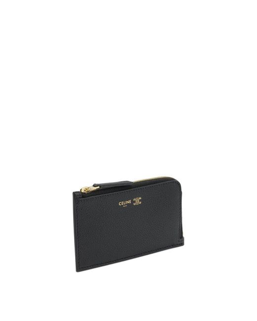 Céline Black Leather Cards Holder