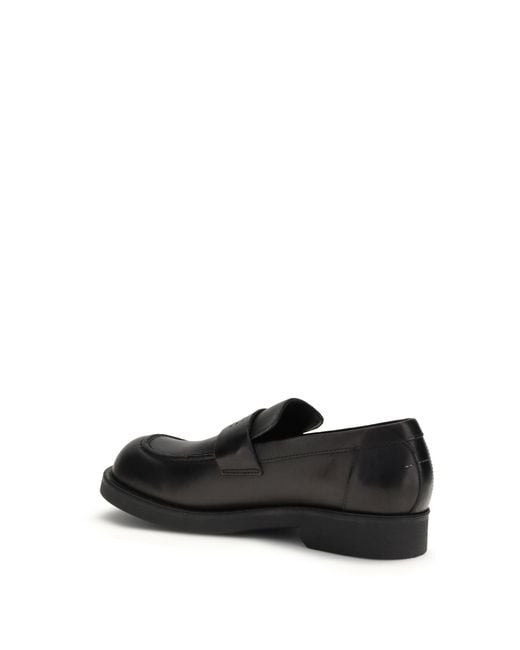 MM6 by Maison Margiela White Moccasins Calf Leather for men