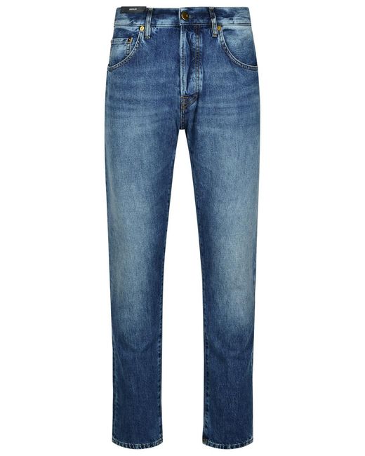 Pt05 Blue Light Cotton Blend Jeans for men