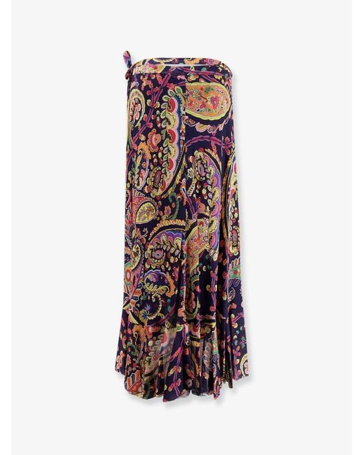 Etro White Viscose Skirt