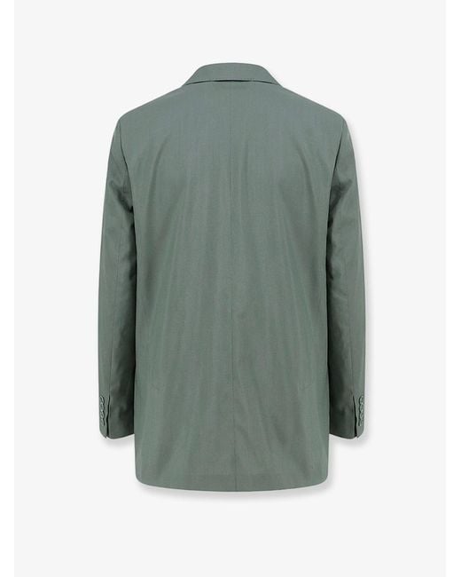 Max Mara Green Mxmalbata Virgin Wool And Silk Blazer