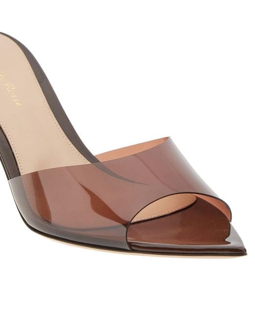 Gianvito Rossi Brown 'Elle' Pvc Mules