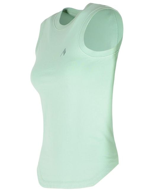 The Attico Green Cotton Tank Top