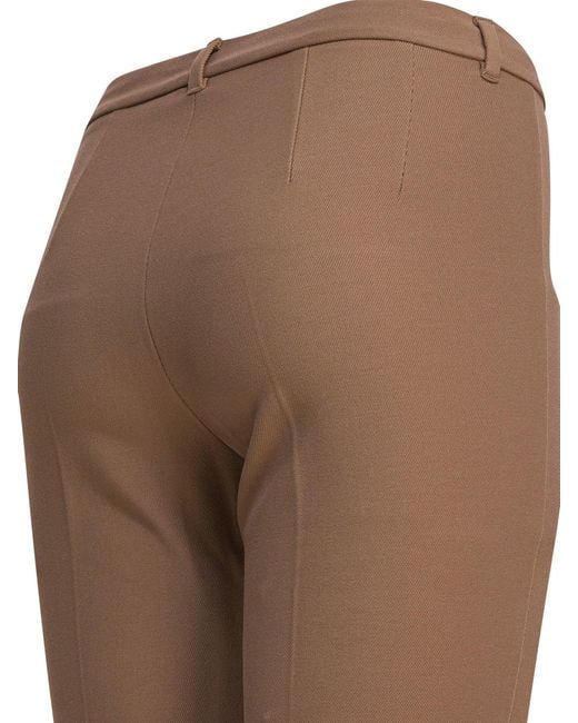 Max Mara Brown Stretch Cotton Blend Pants