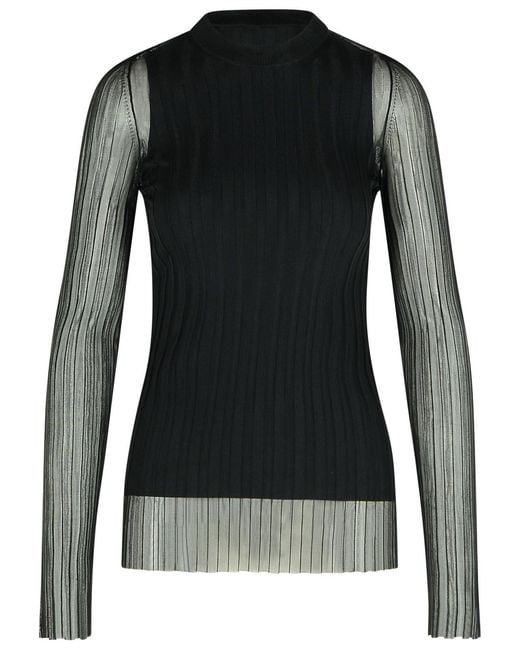 Sportmax Black 'Acino' Polyamide Blend Sweater