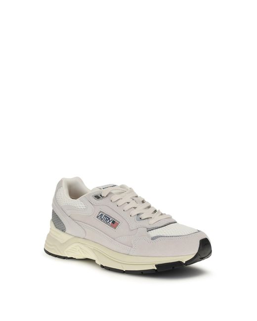 Autry White Sneakers Hyperway Suede/Mesh for men