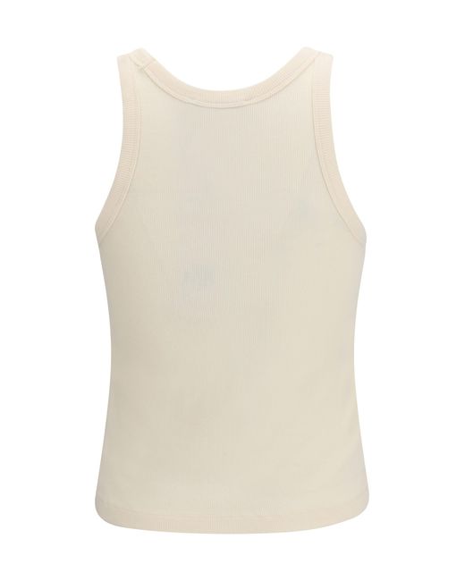 Maison Kitsuné Natural Ribbed Tank Top Noble