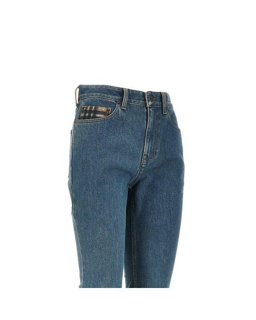 Burberry Blue Stretch Denim Bootcut Jeans