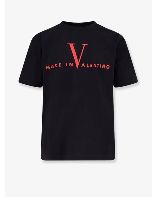 Valentino Black Cotton T-Shirt for men