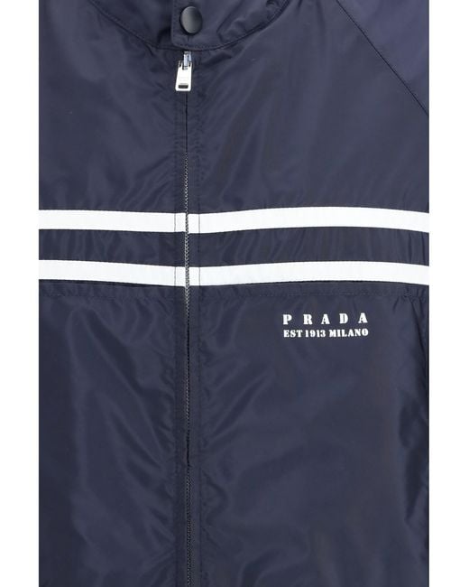 Prada Blue Oversize Re-Nylon Jacket for men