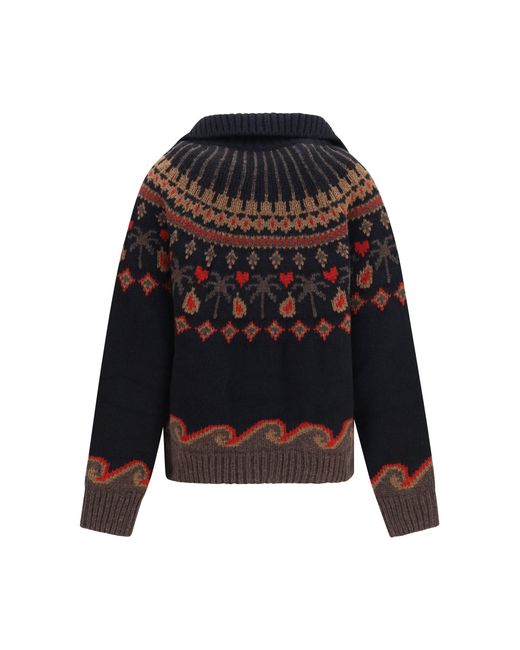 Alanui Black Sweet Winter Cardigan/Multi