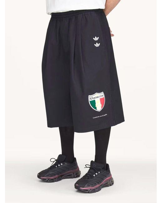 ADIDAS X WILLY CHAVARRIA Black Oversized Bermuda Shorts for men