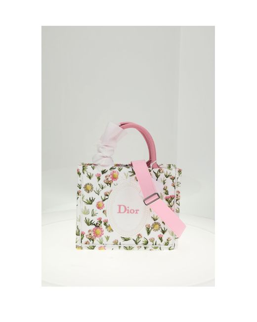 Dior White Dior Tote Fabric Embroid