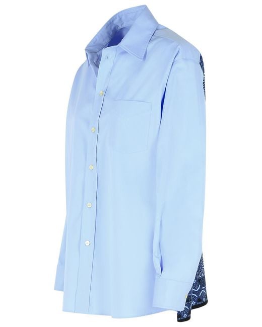 Etro Blue Cotton Shirt