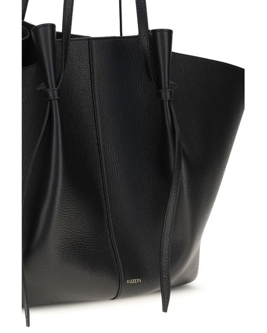 Yuzefi Black Shoulder Bag Mochi Leather