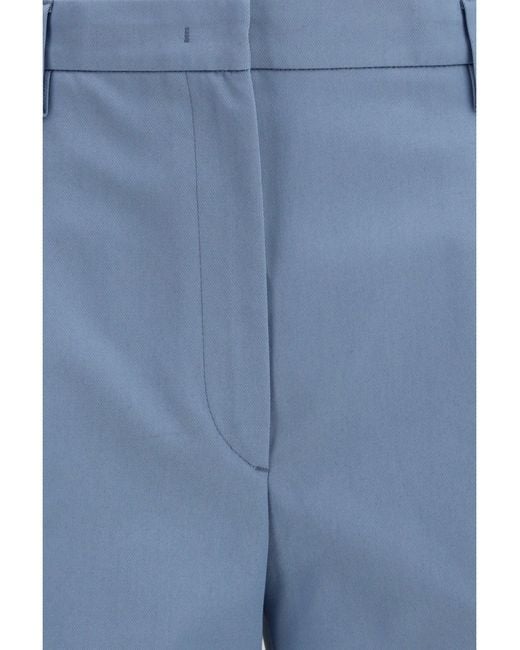 Prada Blue Cotton Chino Pants