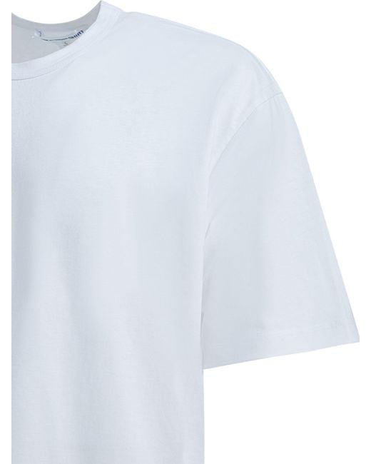 Comme des Garçons White Crew-Neck T-Shirt With Reverse Logo for men