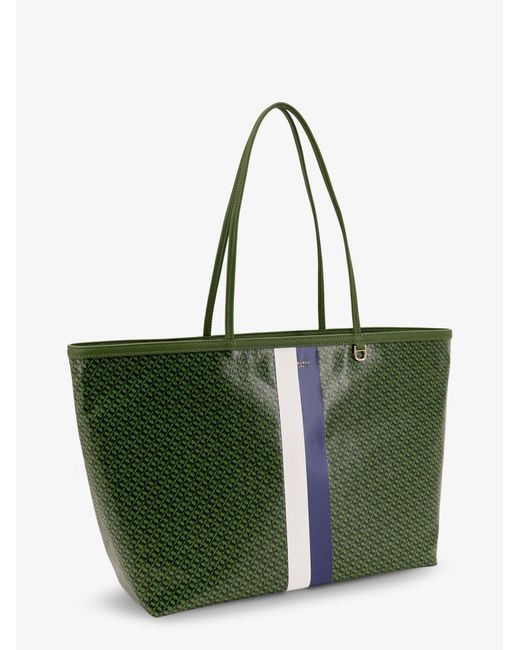 Tory Burch Green The Racer Tote Shoulder Bag