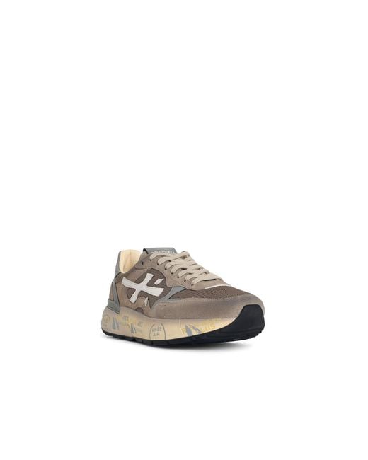Premiata White 'Mick' Lear Blend Sneakers for men