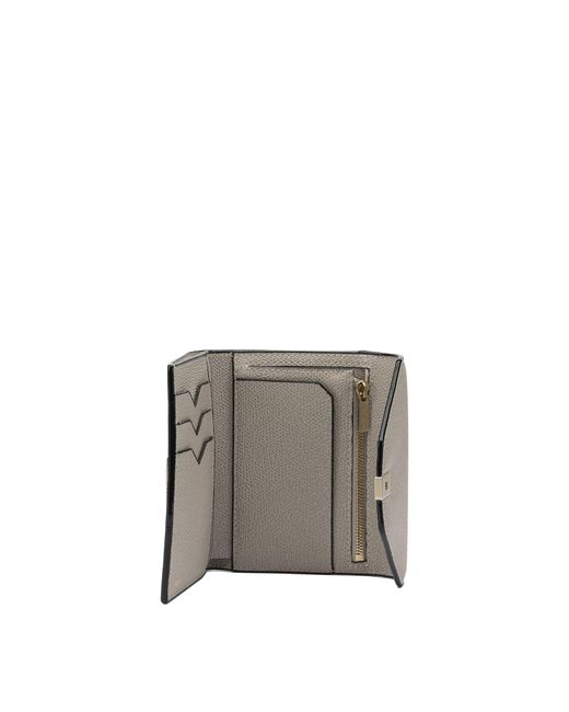 Valextra White "Isis Trifold" Wallet