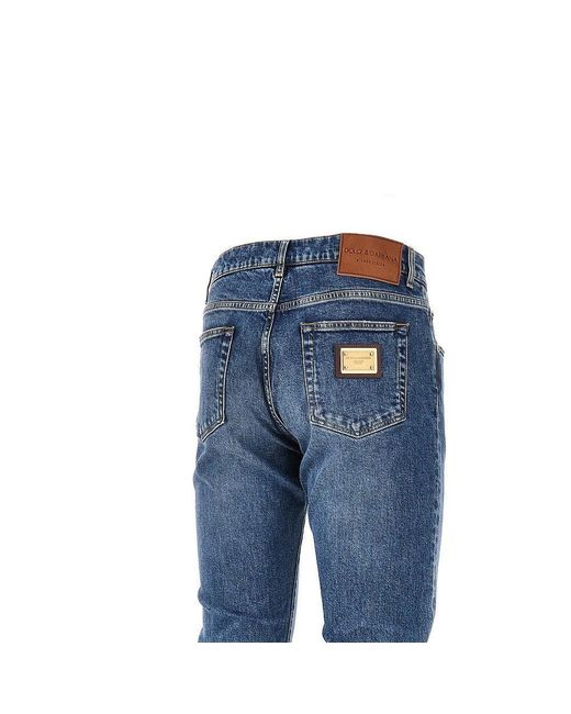Dolce & Gabbana Blue Dolce&Gabbana Stretch Denim Slim Fit Jeans for men