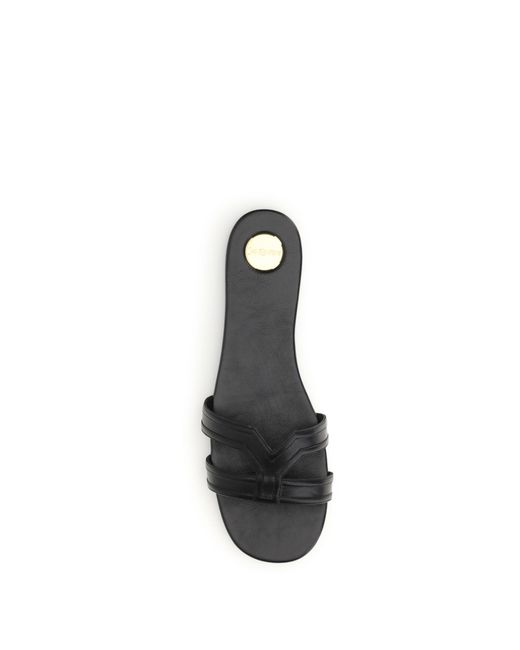 Saint Laurent White Smooth Leather Mabrouka Sandals